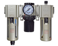 Sioux Tools 1670 1/2" 3-Piece FRL Combination Unit | 40 Micron Filter | EZ Adjust Drip Rate | Metal Bowl with Gauge