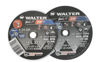 Walter Surface Technologies 11L302 ZIP 1/32" Type 1 Straight Grinder Cut-Off Wheel | 1/4" Arbor Hole | 3" Diameter | Sold by Box of 25