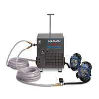 Allegro 9200-02CA 2-Worker Full Mask Breathing Cold Air Respirator System | Low Pressure | Anti-Fog Lens | Clear