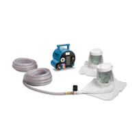 Allegro 9221-02A 2-Worker Single Bib Tyvek Hood Breathing Air Blower Respirator System with Two 50' Hoses | Low Pressure | Clear