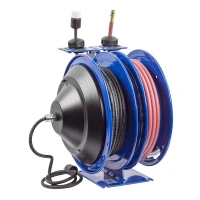Coxreels C-L350-5016-K Dual Purpose Electric/Air Spring Rewind Reel | C Series | 3/8" Hose Diameter | 50' Hose Length | 300 Max PSI