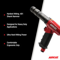 Aircat Pneumatic Tools 5250-A-T Super Duty Air Hammer | 0.401" Shank | 2500 BPM | 3 Piston Stroke | Quick Change