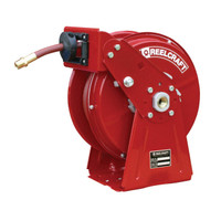 Reelcraft DP5650 OLP Heavy Duty Dual Pedestal Hose Reel | 3/8 in. Hose Diameter | 50 Ft. Hose Length | 300 Max PSI