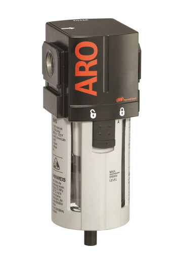 ARO F35332-310 Filter | 2000 Series | 3/8" Port Size | Manual Drain | Metal Bowl with Sight Glass | 156 SCFM
