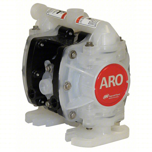 ARO PD01E-HDS-DAA-A Standard Diaphragm Pump | Compact Series | 1/4" Non-Metallic | 5.3 Maximum GPM | Santoprene Ball Material