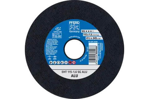 Pferd 63595 ALU SG Type 1 Cut-Off Wheel | 4-1/2" Diameter | 7/8" Arbor Hole | .045" Thickness | Sold by Box of 25