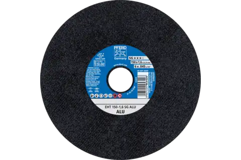 Pferd 63597 ALU SG Type 1 Cut-Off Wheel | 6" Diameter | 7/8" Arbor Hole | .045" Thickness | Sold by Box of 25