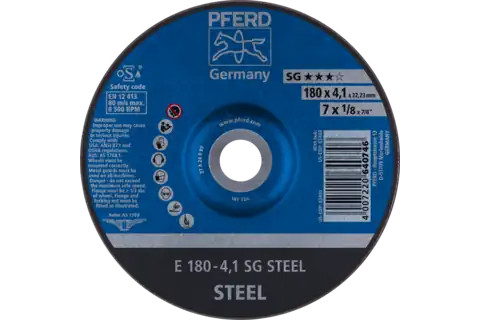 Pferd 63401 SG STEEL Type 27 Grinding Wheel | 7" Diameter | 7/8" Arbor Hole | 1/8" Thickness | Sold by Box of 10