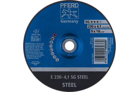 Pferd 63402 SG STEEL Type 27 Grinding Wheel | 9" Diameter | 7/8" Arbor Hole | 1/8" Thickness | Sold by Box of 10
