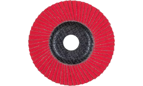 Pferd 62627 Polifan Flap Disc | 5/8-11" Arbor Hole | 5" Diameter | Ceramic Oxide 40 Grit | Type 27 | Sold by Box of 10