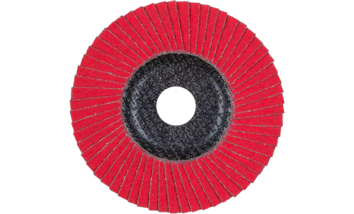 Pferd 62629 Polifan Flap Disc | 5/8-11" Arbor Hole | 5" Diameter | Ceramic Oxide 60 Grit | Type 27 | Sold by Box of 10