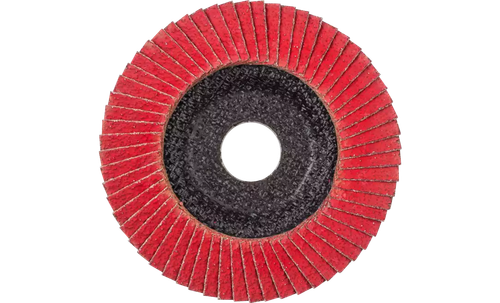 Pferd 60804 Polifan Flap Disc | 7/8" Arbor Hole | 4-1/2" Diameter | Ceramic Oxide 36 Grit | Type 27 | Sold by Box of 10