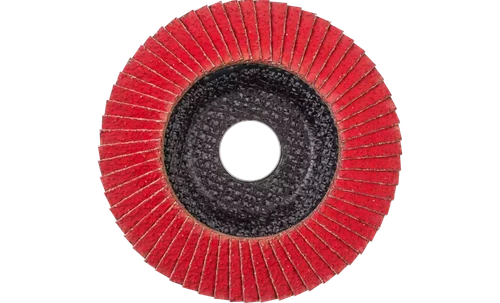 Pferd 61089 Polifan Flap Disc | 5/8-11" Arbor Hole | 4-1/2" Diameter | Ceramic Oxide 50 Grit | Type 29 | Sold by Box of 10