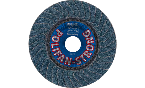 PFERD 62960 Polifan Flap Disc | 5/8-11" Arbor Hole | 5" Diameter | Zirconia Alumina 36 Grit | Conical | Sold by Box of 10