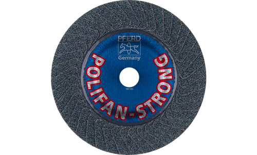 PFERD 62982 Polifan Flap Disc | 5/8-11" Arbor Hole | 7" Diameter | Zirconia Alumina 50 Grit | Conical | Sold by Box of 10