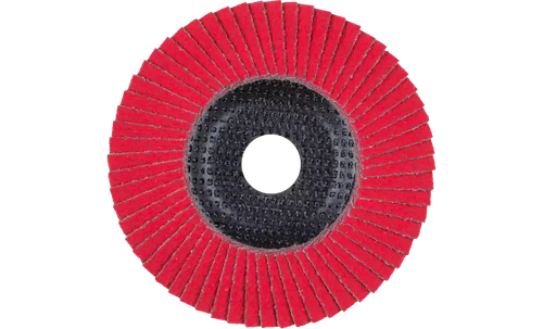 Pferd 62675 Polifan Flap Disc | 5/8-11" Arbor Hole | 4-1/2" Diameter | Ceramic Oxide 40 Grit | Type 29 | Sold by Box of 10