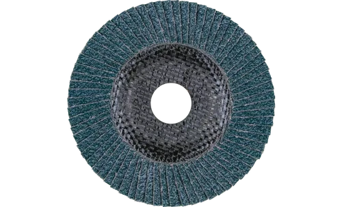 Pferd 60457 Polifan Flap Disc | 7/8" Arbor Hole | 4-1/2" Diameter | Zirconia Alumina 36 Grit | Type 27 | Sold by Box of 10
