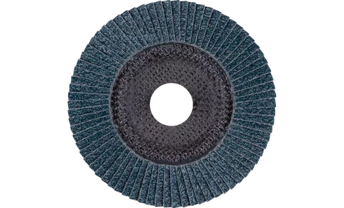 Pferd 60658 Polifan Flap Disc | 5/8-11" Arbor Hole | 4-1/2" Diameter | Zirconia Alumina 120 Grit | Type 29 | Sold by Box of 10