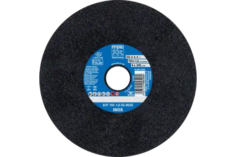 Pferd 63649 SG INOX Type 1 Cut-Off Wheel | 6" Diameter | 7/8" Arbor Hole | .045" Thickness | Sold by Box of 25