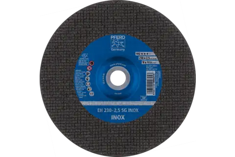 Pferd 63655 SG INOX Type 27 Cut-Off Wheel | 9" Diameter | 7/8" Arbor Hole | 3/32" Thickness | Sold by Box of 25