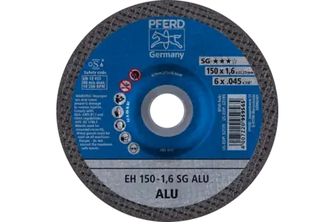 Pferd 63179 ALU SG Type 27 Cut-Off Wheel | 6" Diameter | 7/8" Arbor Hole | .045" Thickness | Sold by Box of 25