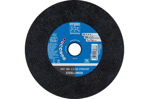 Pferd 63609 SG STEELOX Type 1 Cut-Off Wheel | 7" Diameter | 7/8" Arbor Hole | 3/32" Thickness | Sold by Box of 25