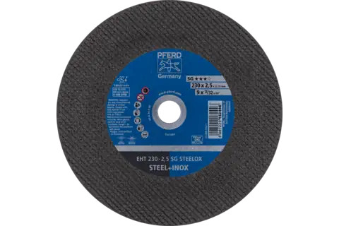 Pferd 63611 SG STEELOX Type 1 Cut-Off Wheel | 9" Diameter | 7/8" Arbor Hole | 3/32" Thickness | Sold by Box of 25