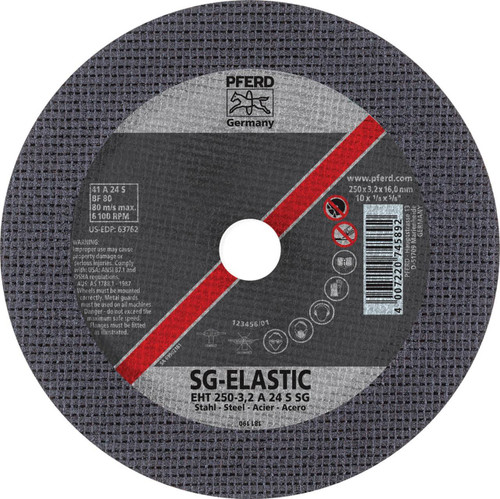 PFERD 1/8" Type 1 Flat Cut-Off Wheel | SG-ELASTIC