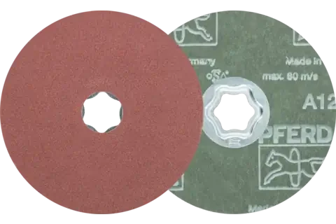 Pferd 40097 COMBICLICK Fiber Disc | 4-1/2" Diameter | Aluminum Oxide 120 Grit | Sold by Box of 25