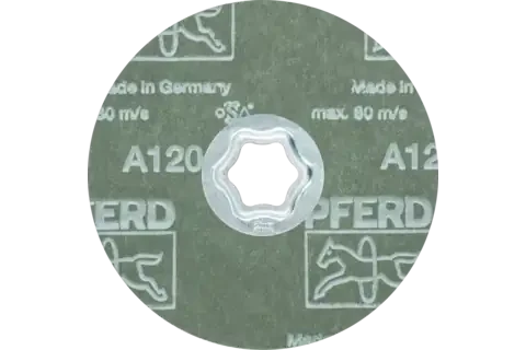 Pferd 40097 COMBICLICK Fiber Disc | 4-1/2" Diameter | Aluminum Oxide 120 Grit | Sold by Box of 25