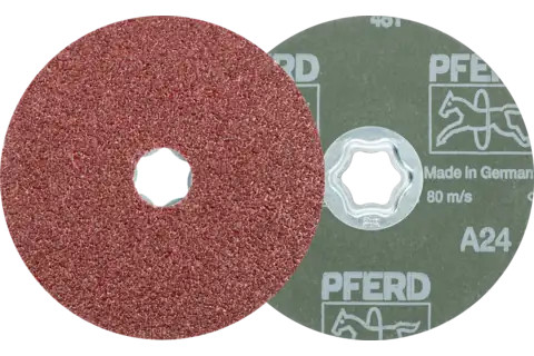 Pferd 40099 COMBICLICK Fiber Disc | 5" Diameter | Aluminum Oxide 24 Grit | Sold by Box of 25
