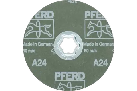 Pferd 40099 COMBICLICK Fiber Disc | 5" Diameter | Aluminum Oxide 24 Grit | Sold by Box of 25