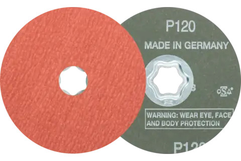 Pferd 40305 COMBICLICK Fibre Disc | 4-1/2" Diameter | 13300 RPM | Aluminum Oxide 120 Grit | Sold by Box of 25
