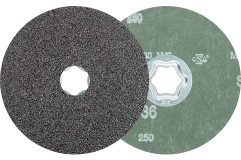 Pferd 40021 COMBICLICK Fibre Disc | 4-1/2" Diameter | 13300 RPM | Silicon Carbide 36 Grit | Sold by Box of 25
