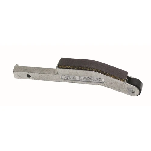 Dynabrade Dynafile Contact Arm Assembly | 11261 | 5/8" D x 3/8" W | Rubber Wheel | The Banana Arm | 1/2" W Platen