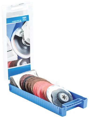 Pferd Surface Finishing Set | Pferd 5" COMBICLICK Disc | 5/8-11 Threaded Backing Pad