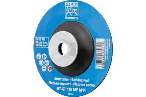 Pferd 69480 Temperature-Resistant Backing Pad | 4-1/2" Diameter | 5/8-11" Thread | 13300 RPM | Sold by Box of 1