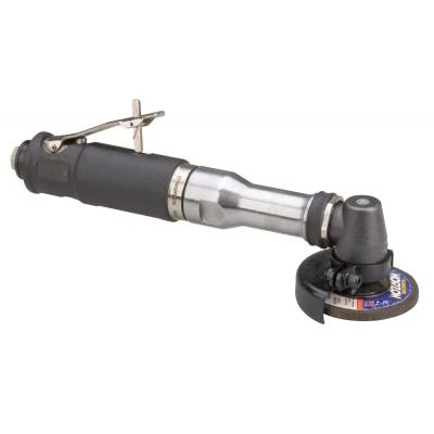 Dynabrade 54785 3" Extended Right Angle Type 27 Depressed Center Wheel Grinder | 0.7 HP | 18,000 RPM | Steel Housing | Rear Exhaust | 3/8"-24 Spindle Thread