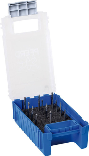 PFERD 26526 12 Piece Carbide Burr Set - DOUBLE CUT | 1/8" Shank Diameter