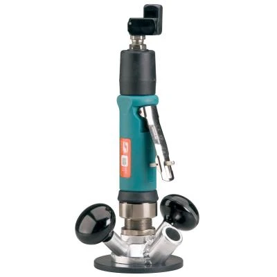 Dynabrade 51333 Straight-Line Router | .7 HP | 4" Base | Central Vacuum | 20,000 RPM | Gearless | Rear Exhaust | 1/4" Collet | Extended Muffler