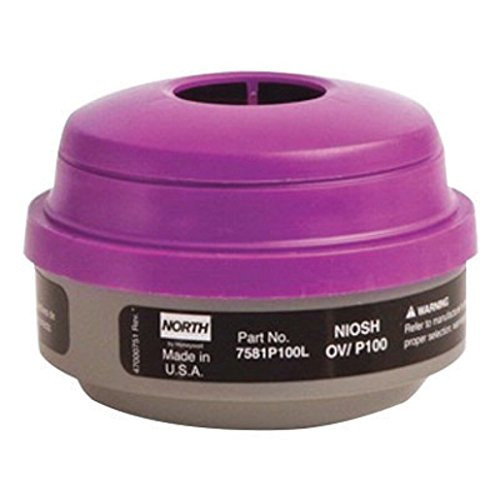 Honeywell North 7581P100L Safety Organic Vapor Cartridges with Particulate Pre-Filters (Sold by The Pair)