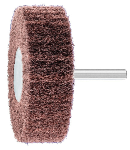 Pferd 46252 Mounted Flap Wheel | Aluminum Oxide A | 3" Diameter x 1" Length | 1/4" Shank | 7500 Max RPM | 180 Grit Surface Conditioning (Box of 10)
