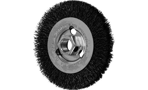 PFERD 82195 Crimped Wheel for Angle Grinders | 4" Diameter | 1/2" Width | Carbon Steel Wire | Box of 5