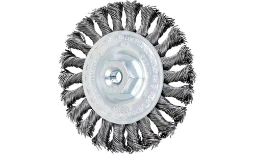 PFERD 82170 Full Cable Twist Knot Wheel | 4" Diameter | 1/2" Width | Carbon Steel Wire | Box of 10