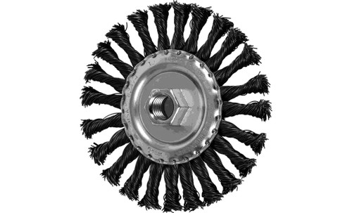 PFERD 82474 Full Cable Twist Knot Wheel | 5" Diameter | 1/2" Width | Carbon Steel Wire | Box of 10