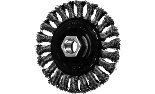 PFERD 82296 Full Cable Twist Knot Wheel | 4" Diameter | 1/2" Width | Stainless Steel Wire | Box of 10