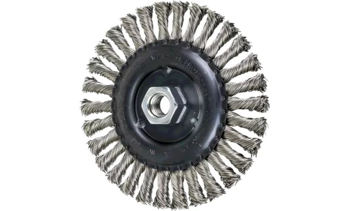 PFERD 82603 Full Cable Twist Knot Wheel | 6" Diameter | 1/2" Width | Stainless Steel Wire | Box of 10
