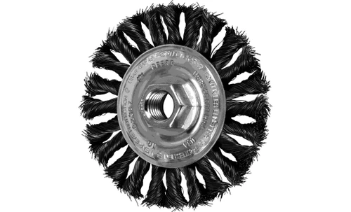 PFERD 82387 Full Cable Twist Knot Wheel | 4" Diameter | 1/2" Width | Carbon Steel Wire | Box of 10
