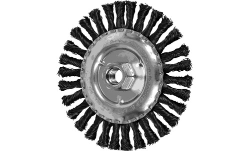 PFERD 82688 Full Cable Twist Knot Wheel | 6" Diameter | 1/2" Width | Carbon Steel Wire | Box of 10