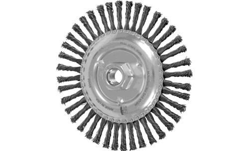 PFERD 82486 Stringer Bead Twist Knot Wheel | 6" Diameter | 3/16" Width | Carbon Steel Wire | Box of 10